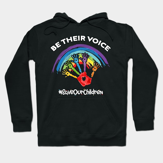 Be Their Voice Save Our Children - End Human Trafficking Hoodie by DressedForDuty